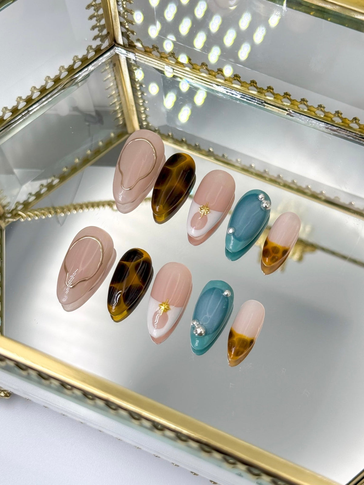 Tortoise Shell Luxe Handmade Press-Ons Nails